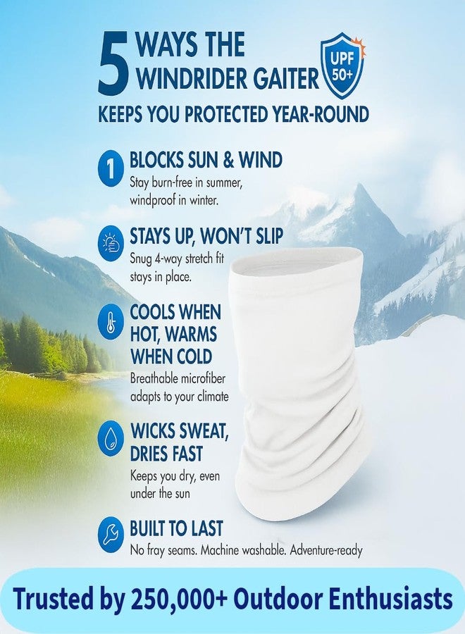 WindRider UPF 50+ Neck Gaiter - UV Sun Protection Face Mask, Balaclava, Headband & Scarf - Cooling, Breathable Fabric - Image 2